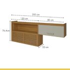 Cozinha 5 Peças Princesa Gourmet Ripado  100% Mdf Freijó/offw