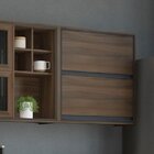 Cozinha 5 Portas 2 Portas Com Vidro 1 Gaveta Canela Thela