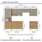 Cozinha 6 Peças 12 Portas 5 Gavetas 350cm 100% Mdf Simone Men