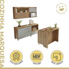 Cozinha 6 Peças 4 Portas 7 Gavetas Painel Ilha Ripado Marques