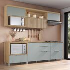 Cozinha 6 Peças 5 Portas 5 Gavetas Com Armário Aéreo  100% Md