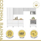 Cozinha 6 Peças 7 Portas 7 Gavetas Nichos Forno Ripado Rainha