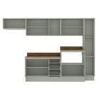 Cozinha 6 Peças Balcão 3 Gavetas 2 Portas Aéreo Balcão Alto P