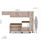 Cozinha 6 Peças Balcão 3 Gavetas 2 Portas Aéreo Balcão Alto P