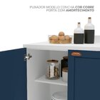 Cozinha 6 Peças Com Rodapé Pérola Yescasa Azul/branco