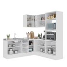 Cozinha 6 Peças Com Rodapé Pérola Yescasa Azul/branco