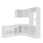 Cozinha 6 Peças Com Rodapé Pérola Yescasa Cinza/branco