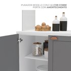 Cozinha 6 Peças Com Rodapé Pérola Yescasa Cinza/branco