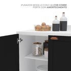 Cozinha 6 Peças Com Rodapé Pérola Yescasa Preto/branco