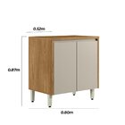 Cozinha 6 Pecas Com Torre Quente E Porta Ripada Matisse Natur