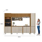 Cozinha 6 Pecas Com Torre Quente E Porta Ripada Matisse Natur
