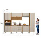 Cozinha 6 Pecas Com Torre Simples Dali Nature/off White