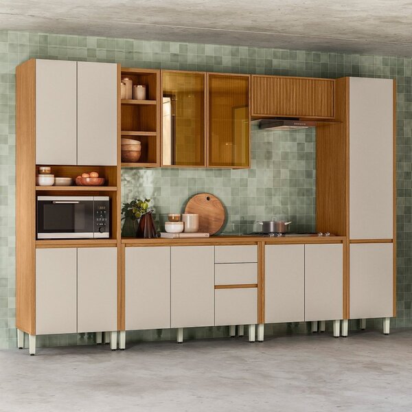 Cozinha 6 Pecas Com Torre Simples E Porta Reflecta Michelange