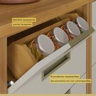 Cozinha 6 Peças Ripado Imperatriz  100% Mdf Freijó/off White