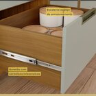 Cozinha 6 Peças Ripado Imperatriz  100% Mdf Freijó/off White