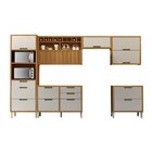 Cozinha 6 Peças Torre Quente Ripado Imperatriz  100% Mdf Frei