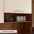 Cozinha 6 Portas 2 Gavetas Nogueira/off White Ripado