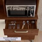 Cozinha 6 Portas 2 Gavetas Nogueira/off White Ripado