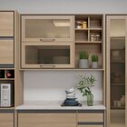 Cozinha 6 Portas 2 Portas Com Vidro 5 Gavetas Canela Thela