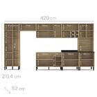 Cozinha 7 Módulos 15 Portas 3 Gavetas Adega Dobradiça Com Amo