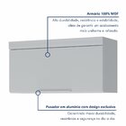 Cozinha 7 Peças 7 Portas 7 Gavetas  100% Mdf Marquesa Branco