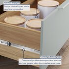 Cozinha 7 Peças 7 Portas 7 Gavetas  100% Mdf Marquesa Nature/