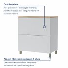 Cozinha 7 Peças 7 Portas 7 Gavetas Marquesa 100% Mdf Branco/n