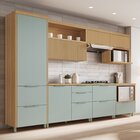 Cozinha 7 Peças 7 Portas 7 Gavetas Marquesa 100% Mdf Nature/v