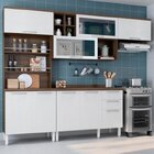 Cozinha 7 Portas 2 Portas Com Vidro 2 Gavetas Alecrim Thela