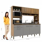 Cozinha 7 Portas 7 Prateleiras 2 Nichos Ipe / Griseo - Decibal