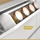 Cozinha 8 Peças 8 Portas 12 Gavetas Forno Ilha Ripado Rainha