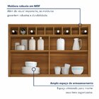 Cozinha 8 Peças Imperatriz Gourmet Ripado  100% Mdf Freijó/gr