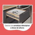 Cozinha 8 Portas 1 Porta Com Vidro 3 Gavetas Hibisco Thela