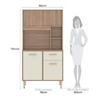 Cozinha 90cm 4 Portas 1 Gaveta Dália Manchester/champagne