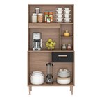 Cozinha 90cm 4 Portas 1 Gaveta Dália Manchester/preto