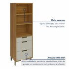 Cozinha 9 Peças Imperatriz Gourmet Ripado Canto  100% Mdf Fre