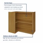 Cozinha 9 Peças Imperatriz Gourmet Ripado Canto  100% Mdf Fre