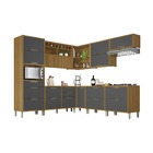 Cozinha 9 Peças Turquesa Angulo Feijo e Grafite