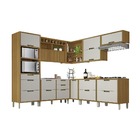 Cozinha 9 Peças Turquesa Angulo Feijo e OffWhite