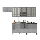 Cozinha  Americana Modulada Balcão Para Pia Sem Tampo Aéreos