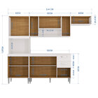 Cozinha  Compacta C/ Balcão Lavinia Brilho-poquema - Branco