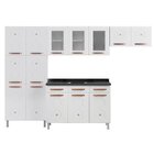 Cozinha Aço Completa 3 Vidros Mirage New Telasul Branco
