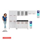 Cozinha Aço Completa 3 Vidros Mirage New Telasul Branco