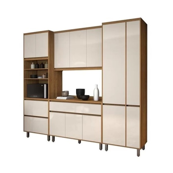 Cozinha Agata 04 Peças Madeira Freijó/off White – Vitamov