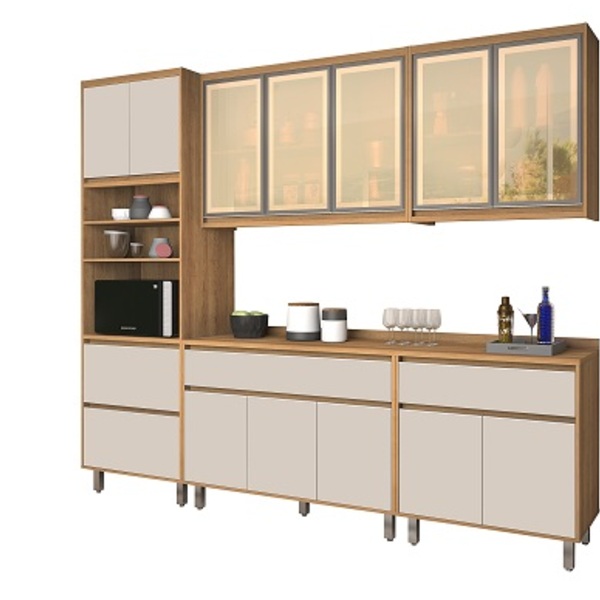 Cozinha Agata 05 Peças Reflecta Freijó/off White – Vitamov