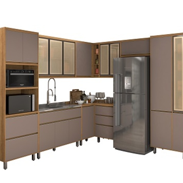 Cozinha Agata 10 Peças Reflecta Freijó/connect – Vitamov