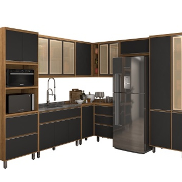 Cozinha Agata 10 Peças Reflecta Freijó/grafite – Vitamov