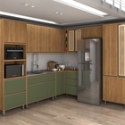 Cozinha Agata 10 Peças Ripado Freijó/verde – Vitamov