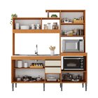 Cozinha Alice Compacta 8 Portas 2 Gavetas Nicho Para Forno E