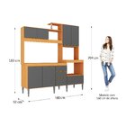 Cozinha Alice Compacta 8 Portas 2 Gavetas Nicho Para Forno E